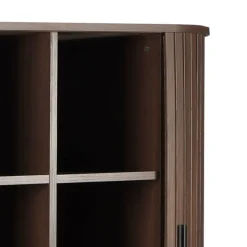 Ovales Highboard mit Schiebetüren - Arura
