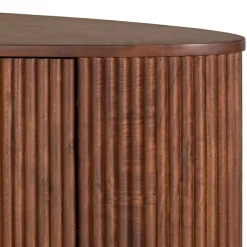 Ovales Retro TV Lowboard aus Akazie - Chalil