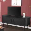 Ovales TV-Lowboard mit Schiebetüren - Lurymav