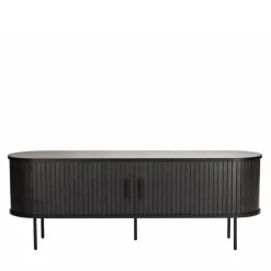 Ovales TV-Lowboard mit Schiebetüren - Lurymav