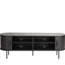 Ovales TV-Lowboard mit Schiebetüren - Lurymav