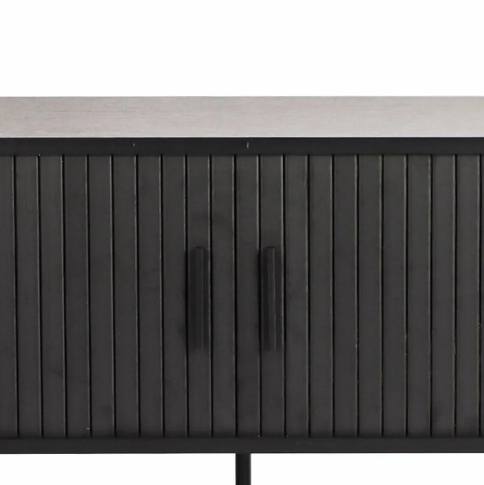 Ovales TV-Lowboard mit Schiebetüren - Lurymav