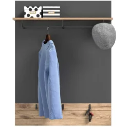 Paneel Garderobe mit Stange & 6 Haken - Catamaron