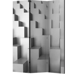 Paravent aus Leinwand auf Fichtenholz - Jawalio