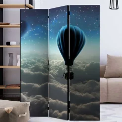 Paravent Ballon über den Wolken bei Nacht - Abapo