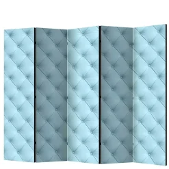 Paravent im Chesterfield Look in Hellblau - Prenzla