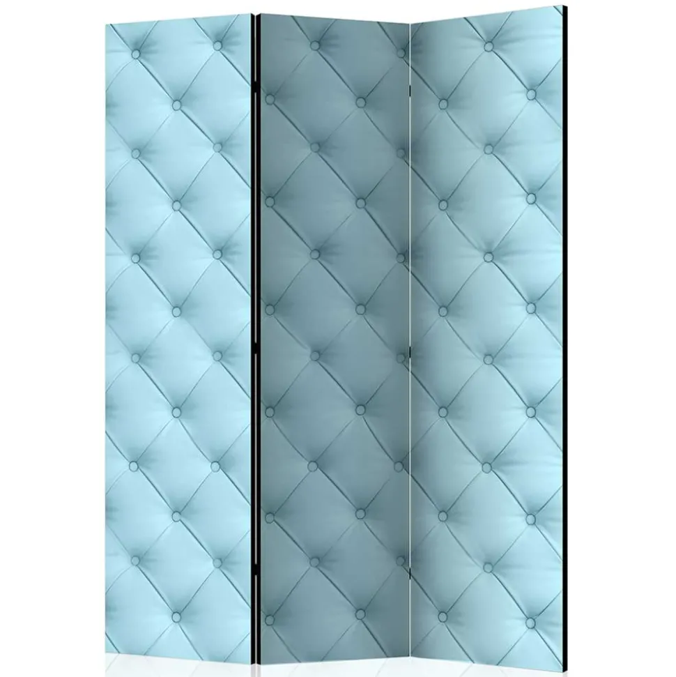 Paravent im Chesterfield Look in Hellblau - Prenzla