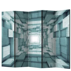 Paravent in Blaugrau 3D Motiv Druck - Veit