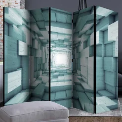 Paravent in Blaugrau 3D Motiv Druck - Veit