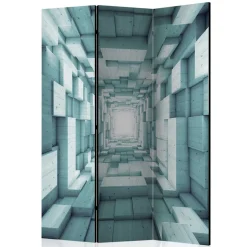 Paravent in Blaugrau 3D Motiv Druck - Veit