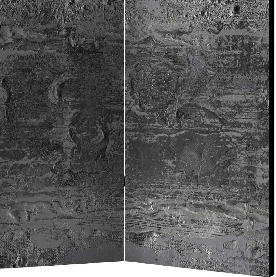 Paravent in Dunkelgrau Stein Struktur Optik - Tulaterri