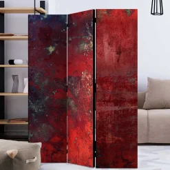 Paravent in Dunkelrot Rot Betonstruktur - Monrovia