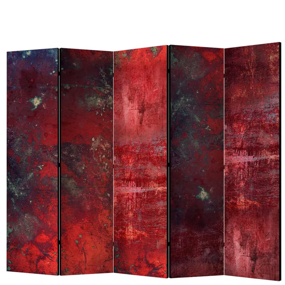 Paravent in Dunkelrot Rot Betonstruktur - Monrovia