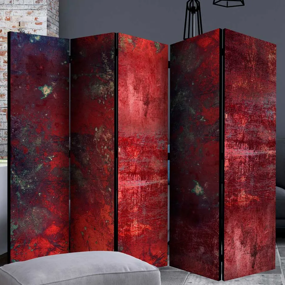 Paravent in Dunkelrot Rot Betonstruktur - Monrovia