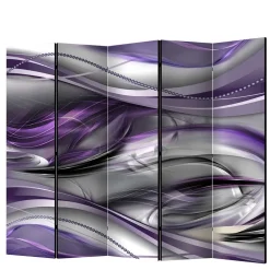 Paravent in Grau & Violett bedruckt - Jawos