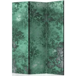 Paravent in Grün Grau Ornament - Vilma