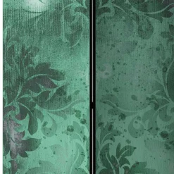 Paravent in Grün Grau Ornament - Vilma