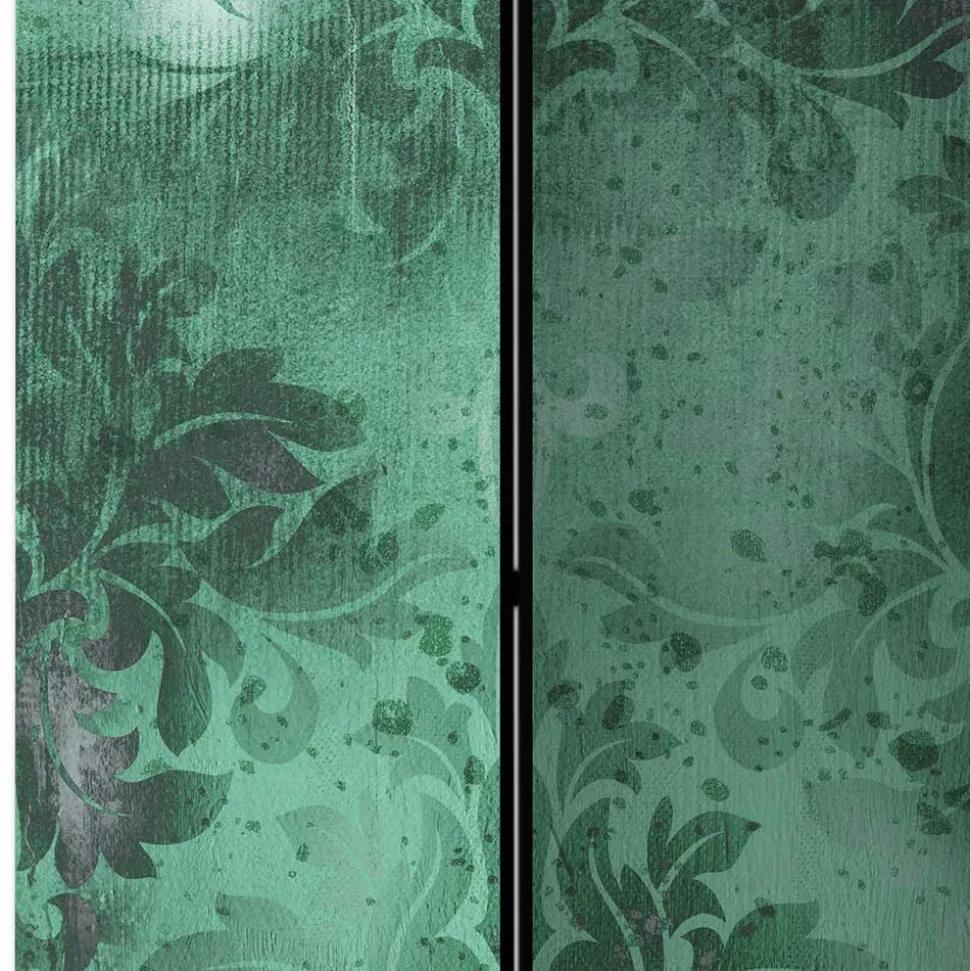 Paravent in Grün Grau Ornament - Vilma