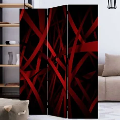 Paravent in Rot & Schwarz - Lenn