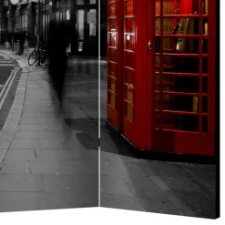 Paravent in Schwarz Weiß Rot - London Fotodruck - Enkes