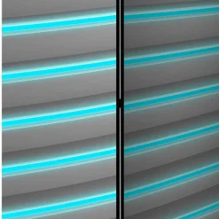 Paravent in Türkis & Grau - Optima