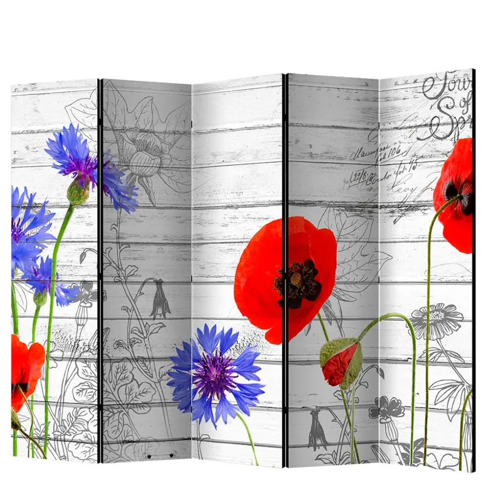 Paravent Klatschmohn & Kornblume - Aschau
