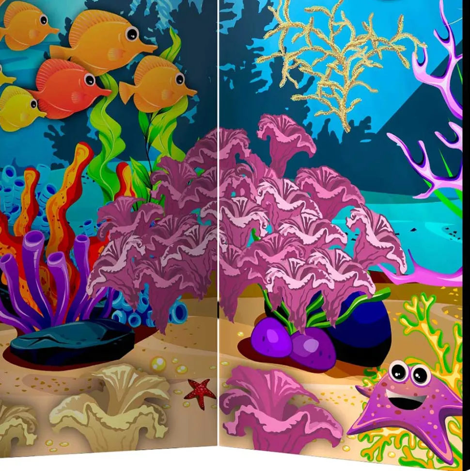 Paravent mit Comic Motiv Unterwasserwelt - Harriss