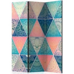 Paravent mit Dreieck Muster mit Orient Ornamenten - Sintma