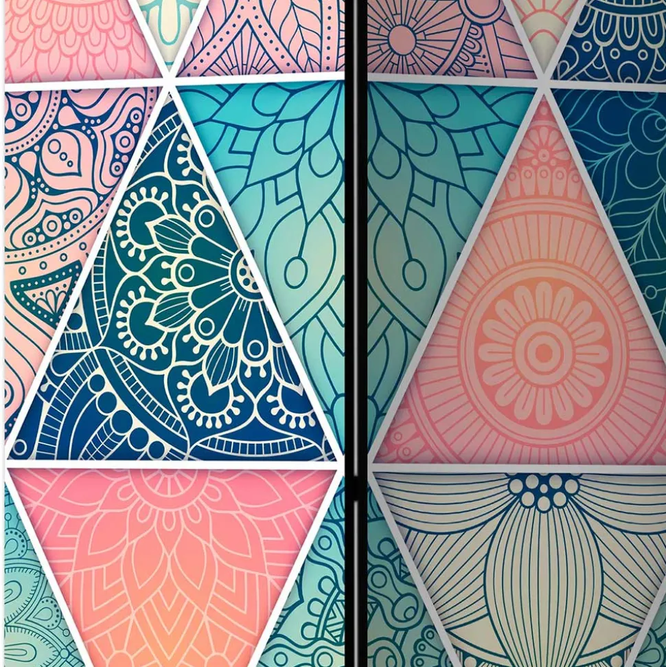 Paravent mit Dreieck Muster mit Orient Ornamenten - Sintma