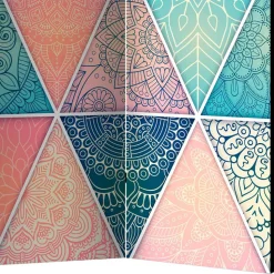 Paravent mit Dreieck Muster mit Orient Ornamenten - Sintma