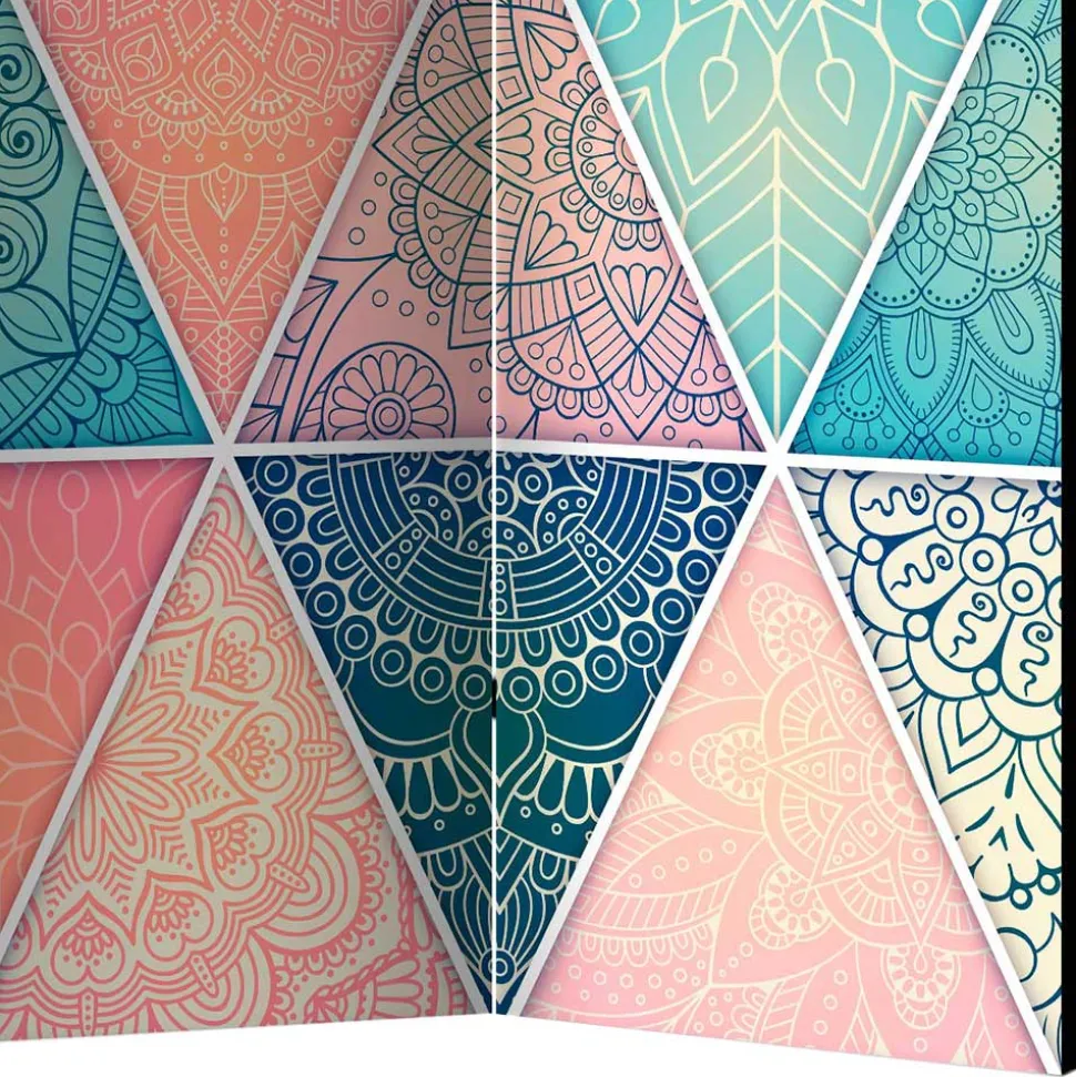 Paravent mit Dreieck Muster mit Orient Ornamenten - Sintma