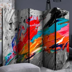 Paravent mit Druckmotiv Farbe in Bunt - Hemenias