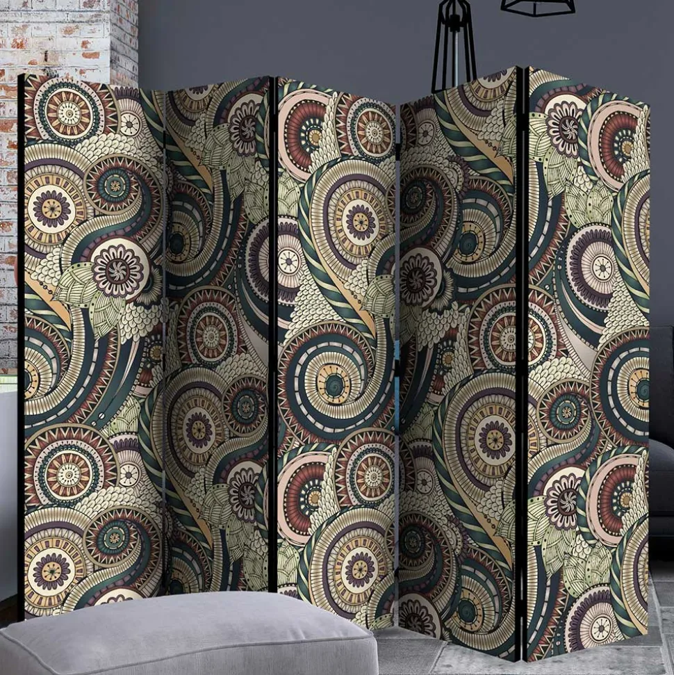 Paravent mit Ethno Muster bedruckt - Levirenas