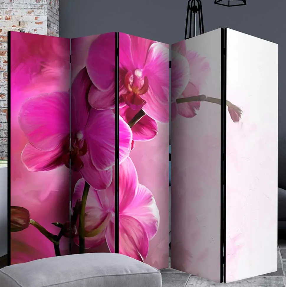 Paravent mit Fotodruck in Pink Rosa - Lights