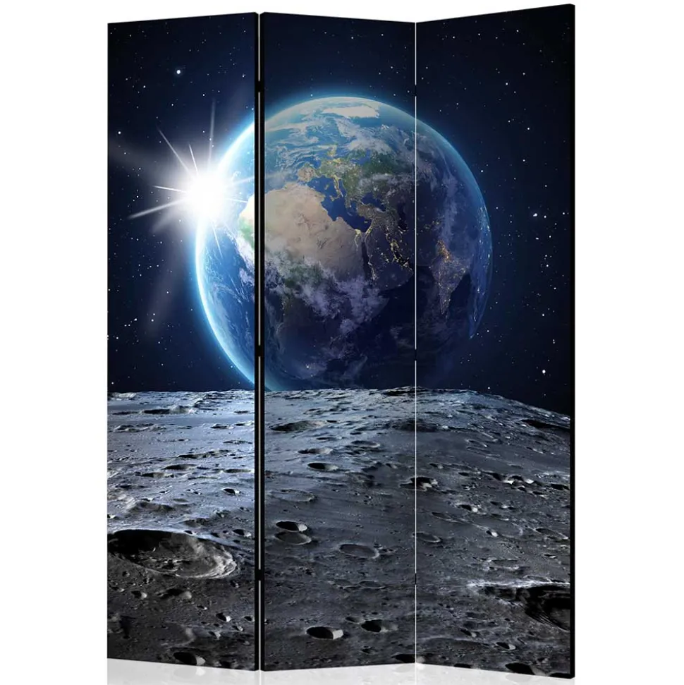 Paravent mit Mond & Erde Weltraummotiv - Laviette