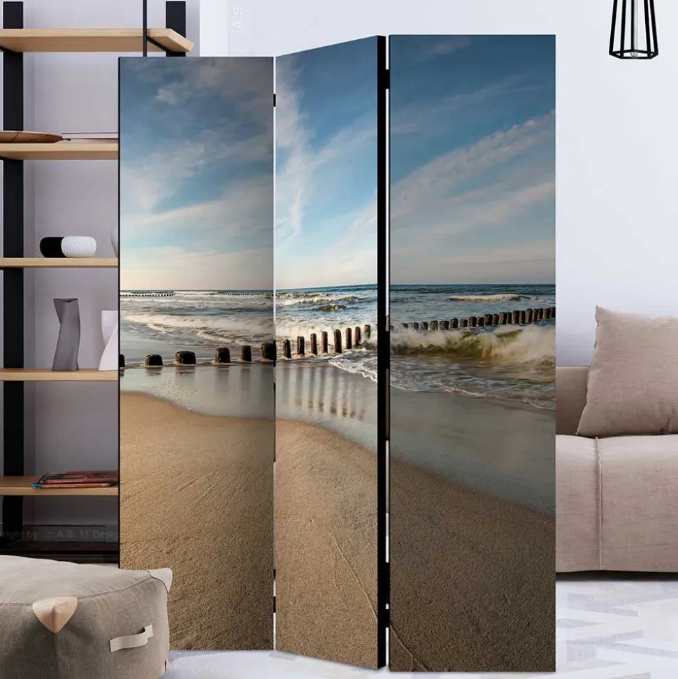 Paravent mit Strand & Meer Foto - Haboron