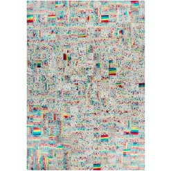 Patchwork Designteppich aus Echtfell - Bradla