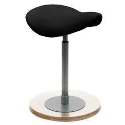 Pendelhocker mit Sattelsitz in Schwarz - Vilaroma