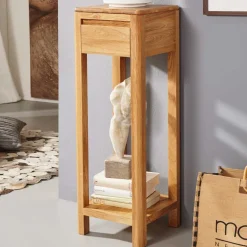 Pflanzenhocker aus Wildeiche Massivholz - Uvinessa