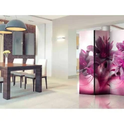 Pink Violetter Paravent mit Lilien Blüten - Cartar