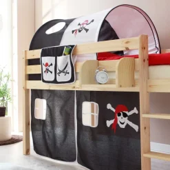 Piraten Halbhochbett Winner aus Kiefer Massivholz