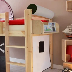 Piraten Halbhochbett Winner aus Kiefer Massivholz