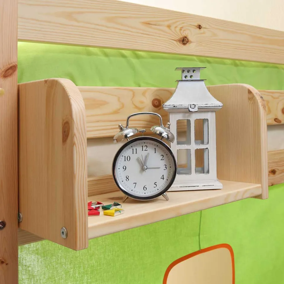 Piraten Halbhochbett Winner aus Kiefer Massivholz