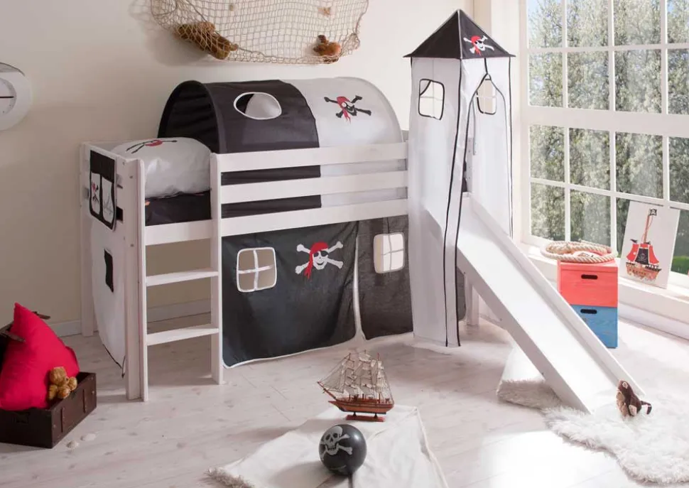 Piratenbett Barbossa in Weiß