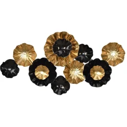 Plastische Wanddekoration Metall Rosetten - Mezera