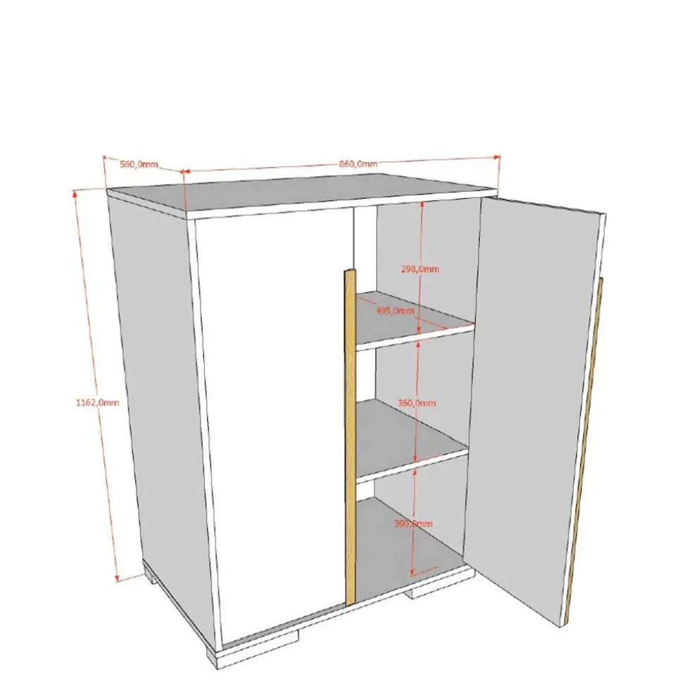 Platzsparendes Hochbett mit Schrank - Rupicon (zweiteilig)