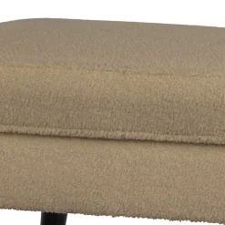 Plüsch Hocker in Beige - Williams