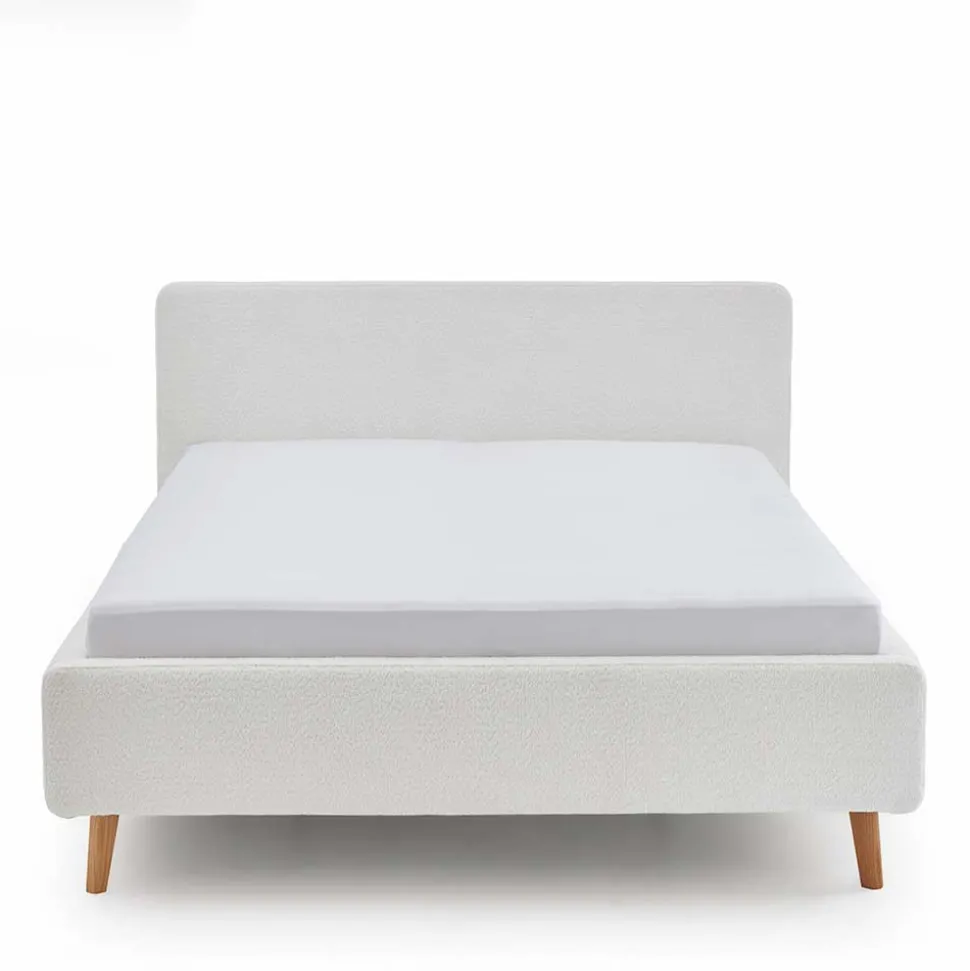 Plüsch Polsterbett in Creme - Ilena