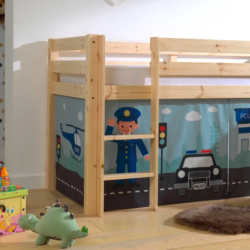 Polizei Hochbett mit Rutsche - Kantuna