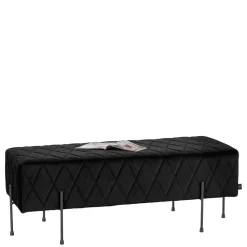 Polsterbank aus Samt mit Rautensteppung - Silo